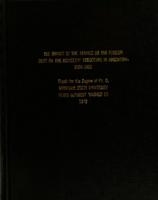 The impact of the service on the foreign debt on the monetary structure in Argentina : 1955-1965