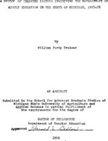 Study of selected factors inhibiting the development of adult education in the state of Michigan, 1957-58