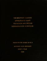 The relevant costing approach to asset valuation and income determination : a critique