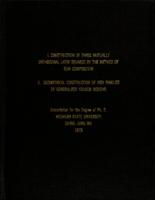 I. Construction of three mutually orthogonal Latin squares by the method of sum composition. II. Geometrical construction of new families of generalized youden designs