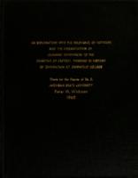 An exploration into the relevance of methods and the organization of learning experiences to the objective of critical thinking in history of civilization at Greenville college