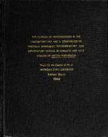 The problem of domestication in the laboratory rat and a comparison of partially reinforced "discriminatory" and anticipatory licking in domestic and wild strains of Rattus norvegicus / by