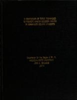 A comparison of three techniques to promote career decisison-making in community college students