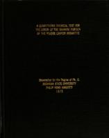 A quantitative chemical test for the origin of the granitic portion of the Poudre Canyon Migmatite