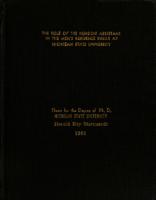 The role of the resident assistant in the men's residence halls at Michigan State University