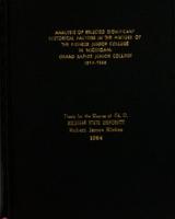 Analysis of selected significant historical factors in the history of the pioneer junior college in Michigan : Grand Rapids Junior College, 1914-1962