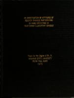 An investigation of attitudes of teacher trainees participating in home visitations in four urban elementary schools