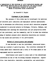 A comparison of the opinions of adult education leaders and employment service specialists regarding the relationship of adult education programs to employment needs in selected urban communities