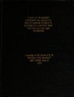 A study of the academic achievement and graduation rate of transfer students to Michigan State University from two-year and four-year institutions