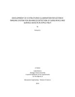 Development of a structured illumination reflectance imaging system for enhanced detection of subsurface and surface defects in apple fruit