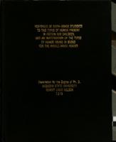 Responses of sixth-grade students to two types of humor present in fiction for children, and an investigation of the types of humor found in books for the middle grade reader