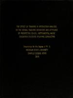 The effect of training in interaction analysis on the verbal teaching behaviors and attitudes of prospective school instrumental music education students studying conducting