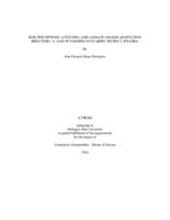 Risk perceptions, attitudes, and climate change adaptation behaviors : a case of farmers in Nyabihu District, Rwanda