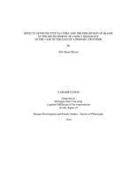 Effects of protective factors and the perception of blame in the development of family resilience in the case of job loss of a primary provider