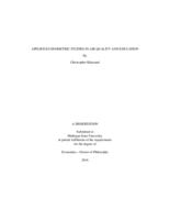 Applied econometric studies in air quality and education