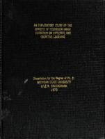 An exploratory study of the effects of television image definition on affective and cognitive learning