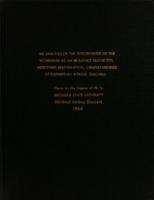 An analysis of the effectiveness of the workshop as an in-service means for improving mathematical understandings of elementary school teachers