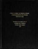 A study to examine the training of student affairs administrators for specified competency tasks