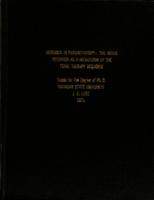 Research in psychotherapy : the initial interview as a microcosm of the total therapy sequence