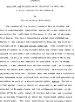 Multivariate prediction of psychoactive drug use : a social-psychological approach