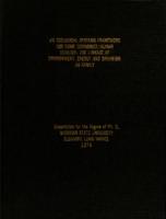 An Ecological Systems Framework for Home Economics/Human Ecology : the linkage of environment, energy and organism as family