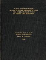 A study of selected factors relating to college enrollment of public high school graduates within six months after graduation