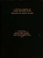 A conceptual framework for personal-professional growth : implications for inservice education