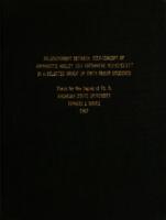 Relationships between self-concept of arithmetic ability and arithmetic achievement in a selected group of sixth grade students