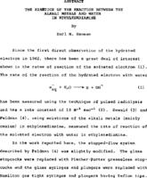 The kinetics of the reaction between the alkali metals and water in ethylenediamine