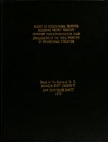 Beliefs of occupational teachers regarding needed inservice education which provides for their involvement in the total program of occupational education