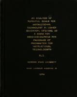 An analysis of potential goals for instructional technology in higher education, 1972-1992, as a basis for recommendations for programs of preparation for instructional technologists