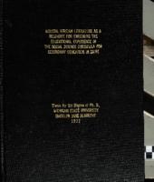 Modern African literature as a resource for enriching the educational experience in the social science curricula for secondary education in Zaire