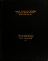 Language factors in the employment of bilingual Mexican-Americans : a case study analysis