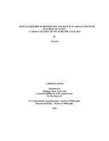 How leadership is distributed and how it is associated with teaching quality? A cross-country study with the TALIS 2013