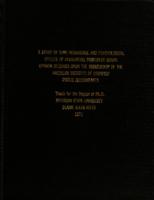 A study of some behavioral and psychological effects of Accounting Principles Board Opinion releases upon the membership of the American Institute of Certified Public Accountants