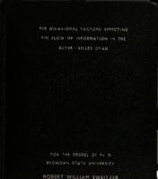 The behavioral factors affecting the flow of information in the buyer--seller dyad