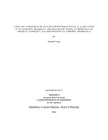 Using the World Health Organization International Classification of Functioning, Disability and Health (ICF) model in prediction of sense of community for persons with psychiatric disabilities