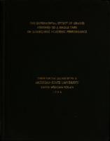 The experimental effect of grades assigned to a single task on subsequent academic performance