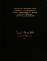 A survey of the distribution of personality types and related interests among competent teachers in advantaged and disadvantaged settings