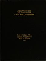 A geographic analysis of the land tenure system of Belize District, British Honduras