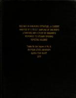 Violence in children's literature : a content analysis of a select sampling of children's literature and a study of children's responses to literary episodes depicting violence