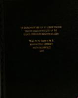 The development and use of a group process test for selected processes of the science curriculum improvement study