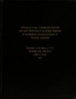 Attitudes of female kindergarten teachers and their perceptions of adjustment problems of kindergarten children as related to preschool experience