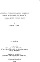 Development of selected marketing competencies through utilization of two methods of teaching in the secondary school