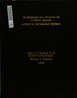 The Rorschach as a stimulus for hypnotic dreams : a study of unconscious processes