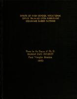 Effects of high school vocational office training upon subsequent beginning career patterns