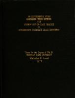 An experimental study comparing three methods for student out-of-class practice in intermediate collegiate Gregg shorthand