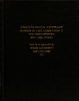 A study of the application of selected value information and a value judgment strategy to social studies content with middle school students