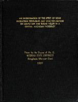 An investigation of the effect of some production techniques and weather factors on maple sap and sugar yields in a central Michigan woodlot