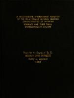 A multivariate discriminant analysis of the relationship between selected characteristics of entering students and their final undergraduate majors